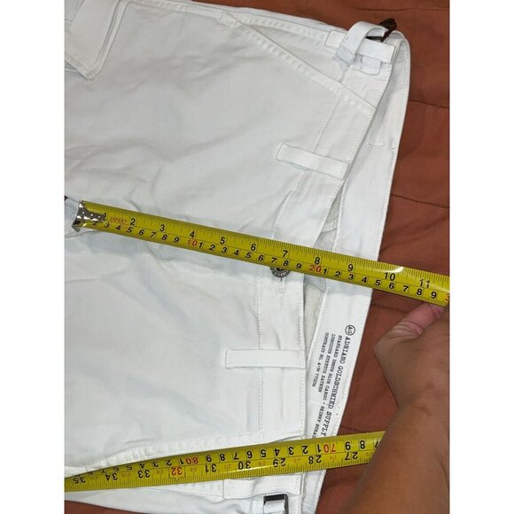 AG Adriano Goldschmied White Cargo Pants Size 27 Skinny Straight Womens - Picture 5 of 7